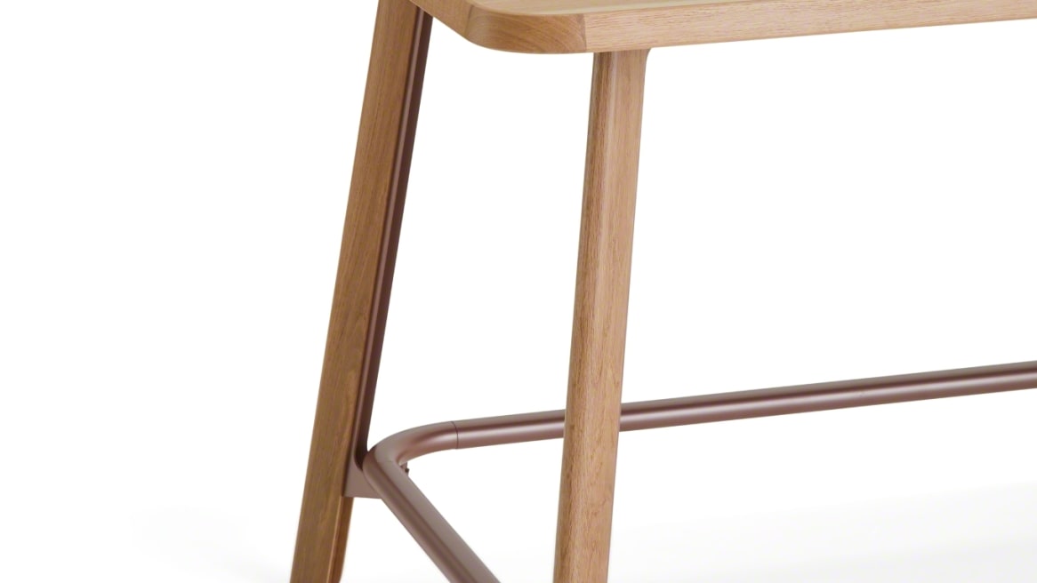 Verlay Rectangle Standing-Height Wood Leg Table