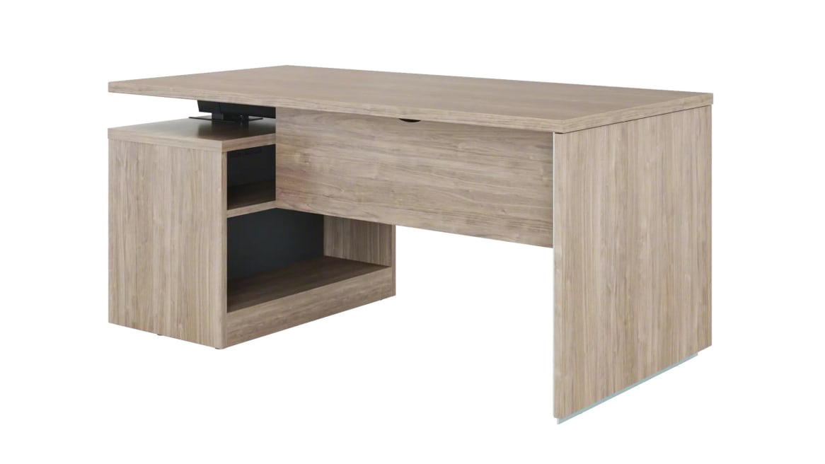 on white image of a Slim Leg desk with storage