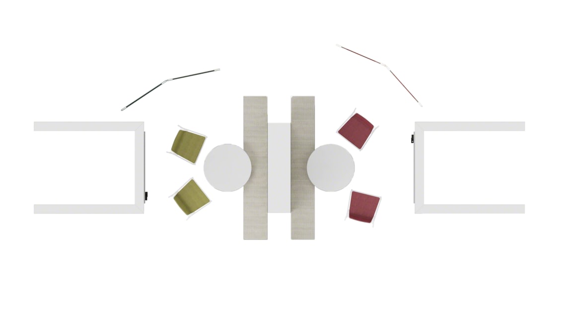 Orangebox Border, Steelcase Flex Screen, m.a.d Sling Barstool, Polyvision Flow