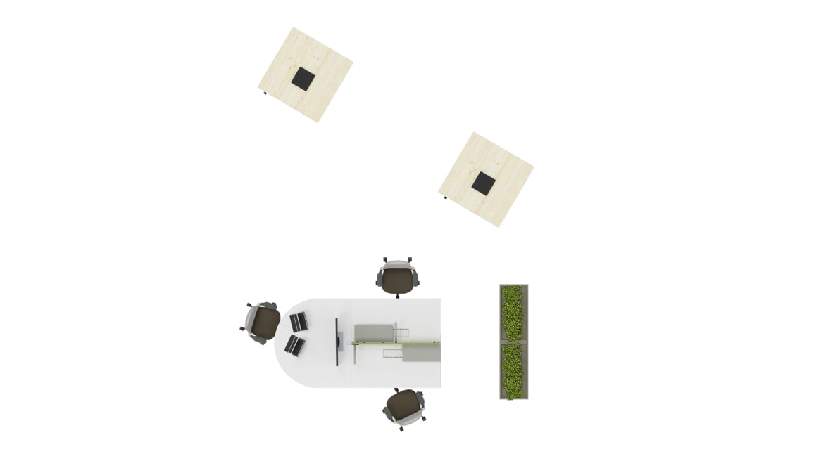 Steelcase Navi WorkStation, Steelcae Series 1 Chair, Steelcase UPV Storage, m.a.d Delta Stool, Taiga Concept Pod