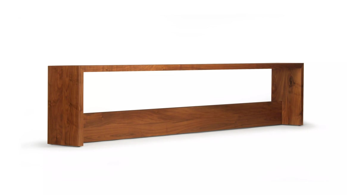 wood lineground bench