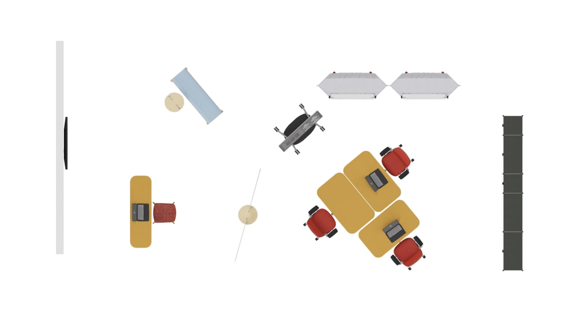 Steelcase Flex Active Frames, Steelcase Flex Collection, Steelcase Roam Collection, Steelcase Series 2, Steelcase B-Free Beam, Orangebox Cubb Stool