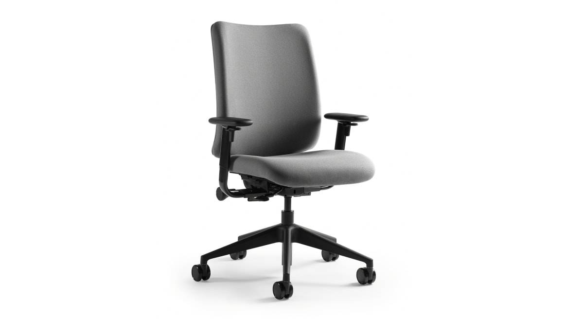 Crew - Grey office chair with 5-star base