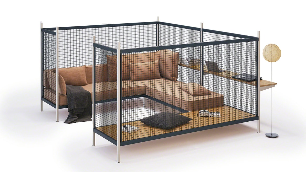 Grid-Sofa,U-Shape,Two Uph Seat,LHF