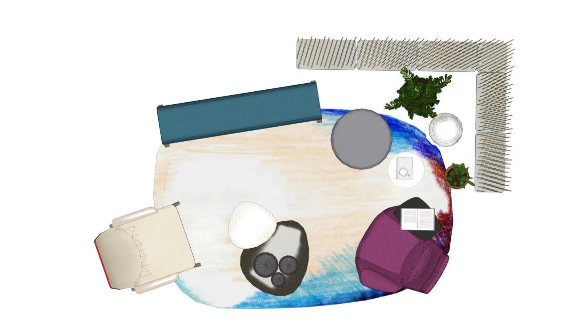 Viccarbe, Glo-Ball Basic, Sticks Divider, B-Free, Massaud Seating Planning Idea