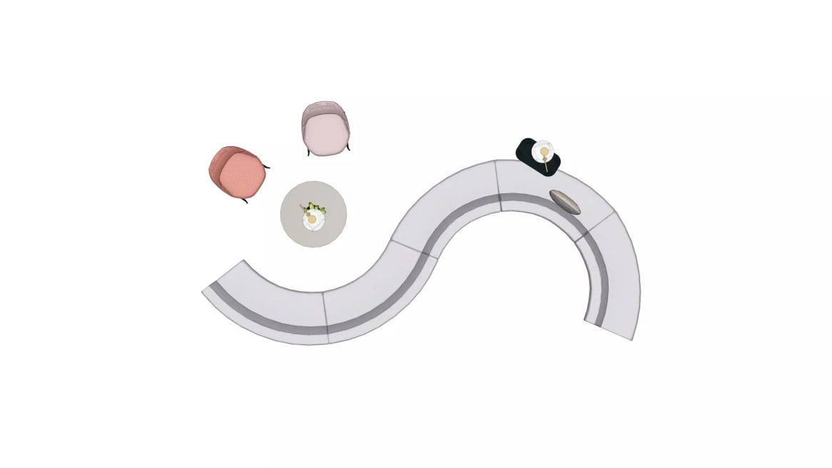 aleta seating, lagunitas table and circa lounge rendering