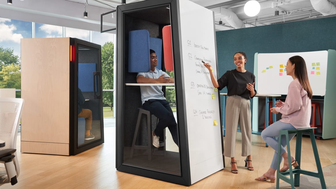 On the QT Modular Office Phone Booth & Pods - Steelcase