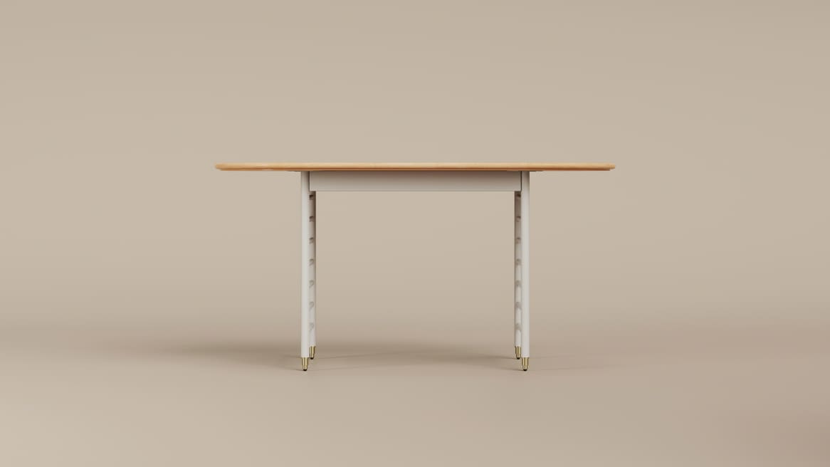 Frank Lloyd Wright Utility Table with pink backgroun