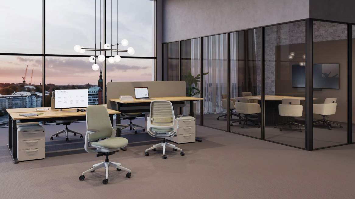 Steelcase Migration SE Bench in office environment