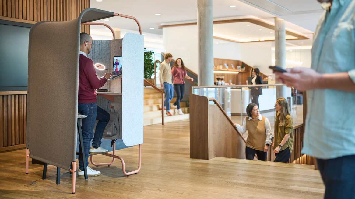 Steelcase Flex Kiosk in office Environment