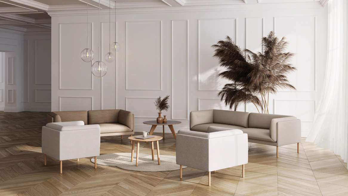 BOLIA Paste Seating in a lounge space environment.