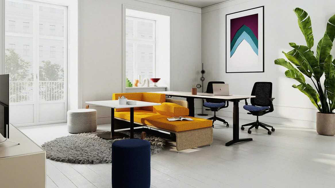 Steelcase Ology Desk in an office environment