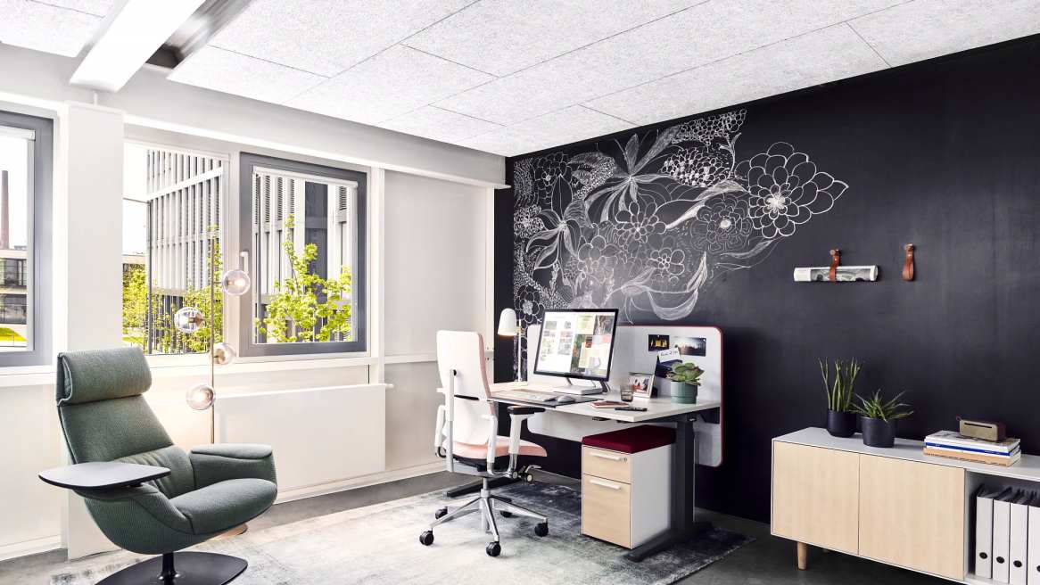 Steelcase Ology Desk in an office environment