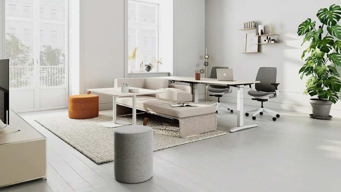 Steelcase Ology Desk in an office environment