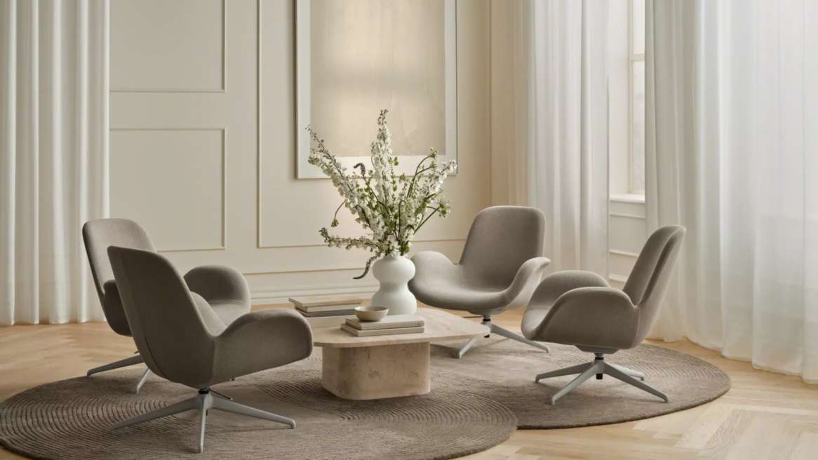 BOLIA Seed Armchair with Four-Starbase in a a living room Environment