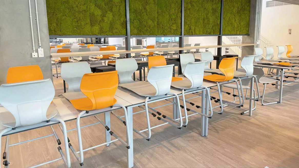 Vanerum Solifiber chairs in a learning environment