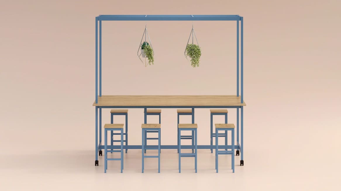 Vanerum Plant Table on a beige background