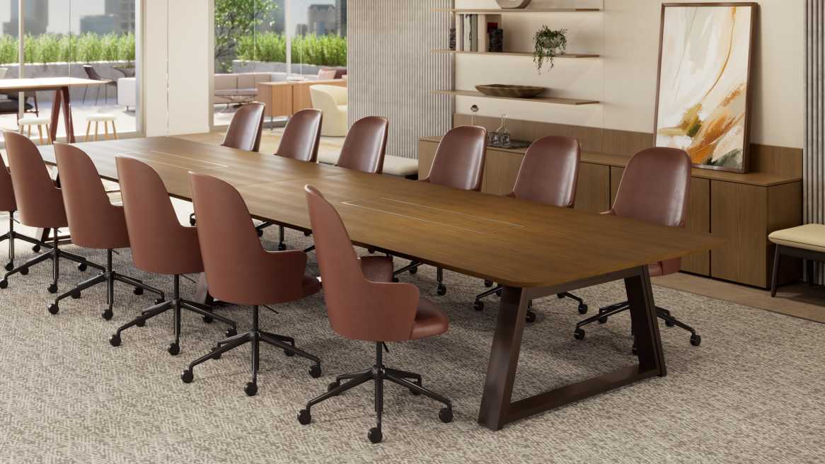 ALETA EXEC-5 Caster Alum Base,Wd Bk