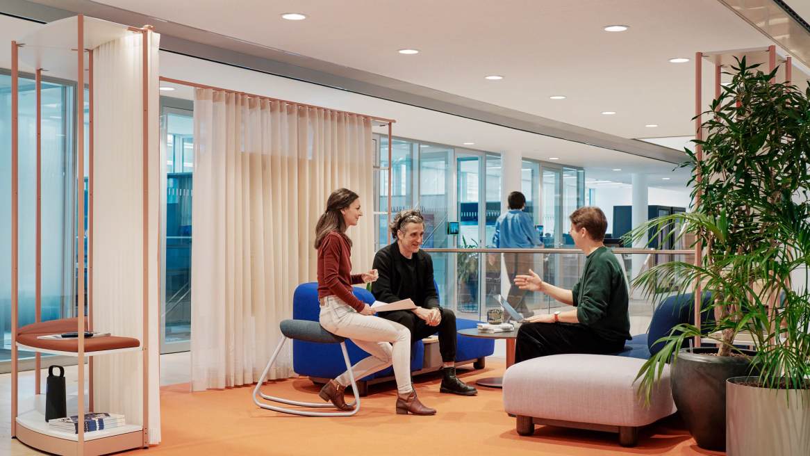 Steelcase Flex Rocker Stool in an office environment