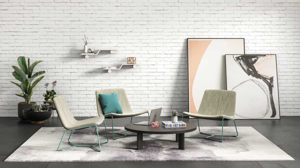 West Elm Work Slope Lounge Setting