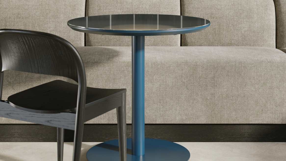 West Elm Chroma Cafe Tables in Sapphire Blue