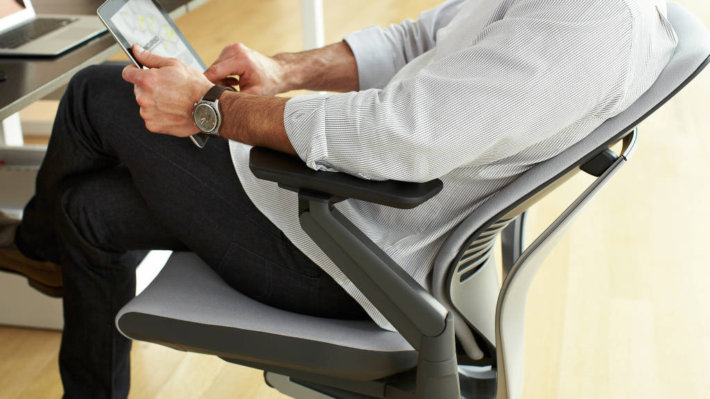 Gesture chair with tablet