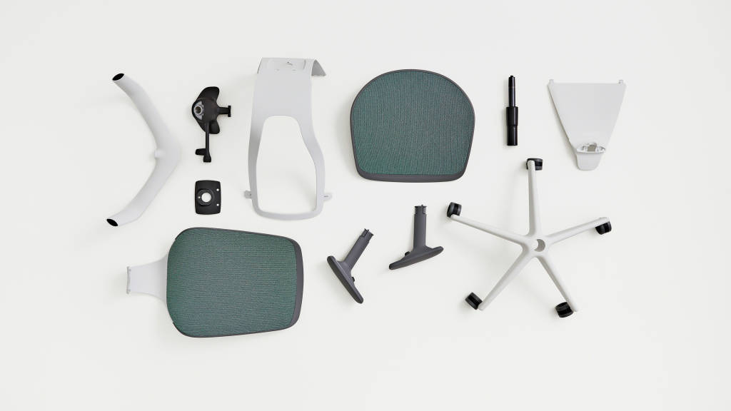 Parts of the Steelcase Karman chair 