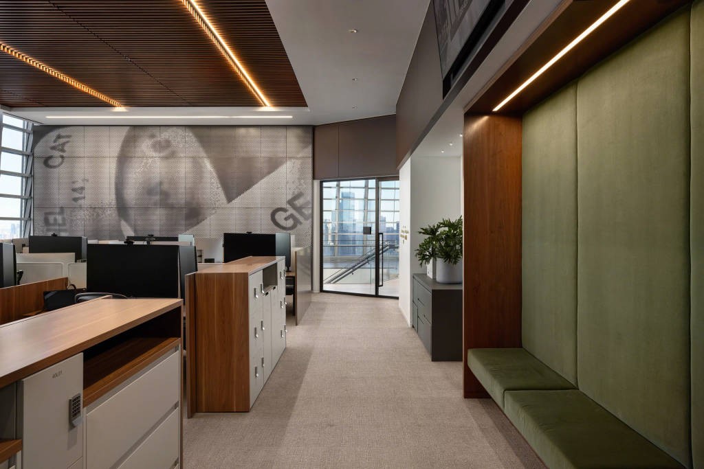 Office hall with storage