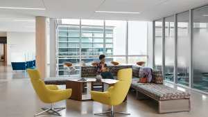 Lakeland Community College Case Study woman seating on a sofa