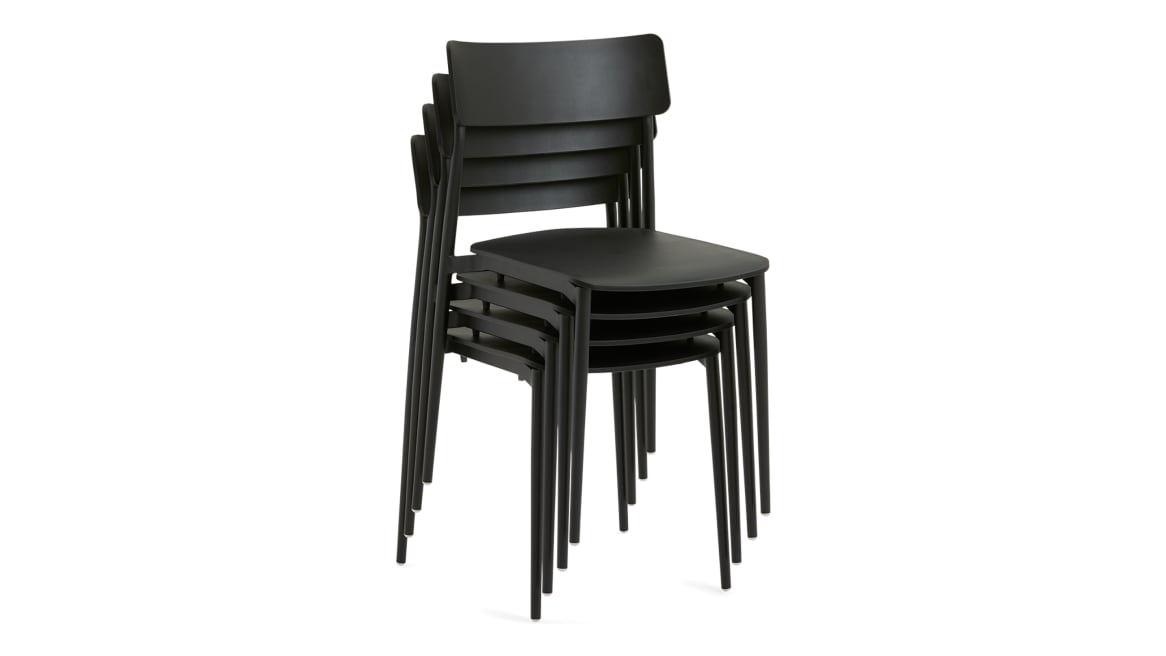 stacked Simple Chairs in black
