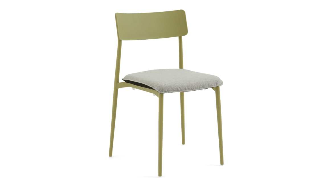 Turnstone Simple Chair in green with gray seat cushion