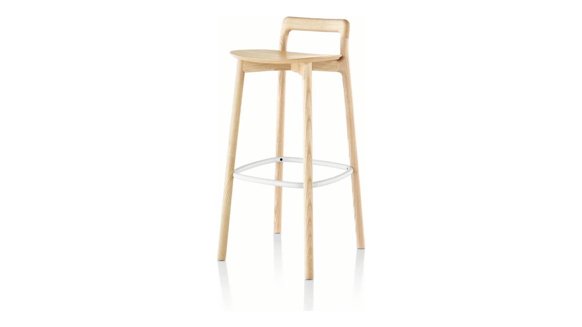 Branca bar stool in natural ash wood