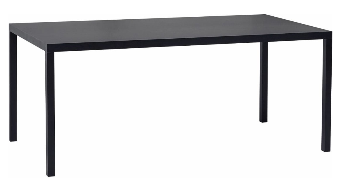 A black Mattiazzi Primo Table on white background