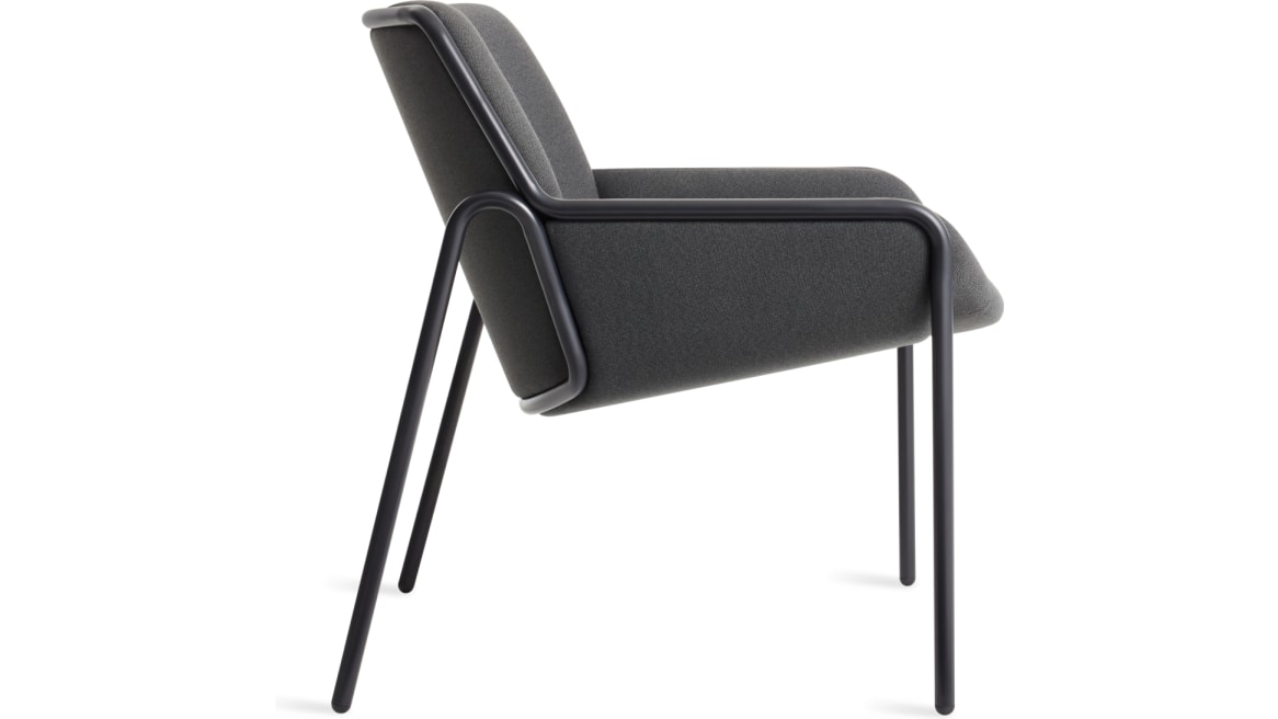 on white image of a gray Tangent Lounge Chair