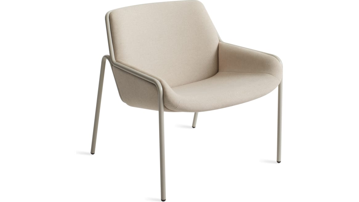 on white image of a white Tangent Lounge Chair