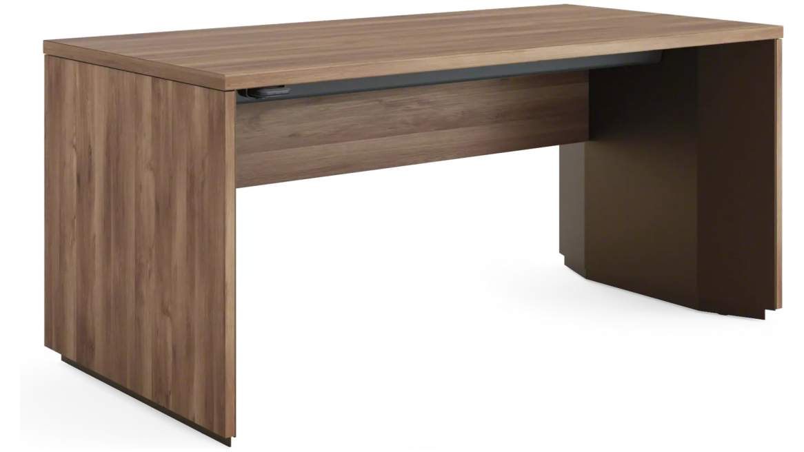 on white image of a dark brown Slim Leg desk