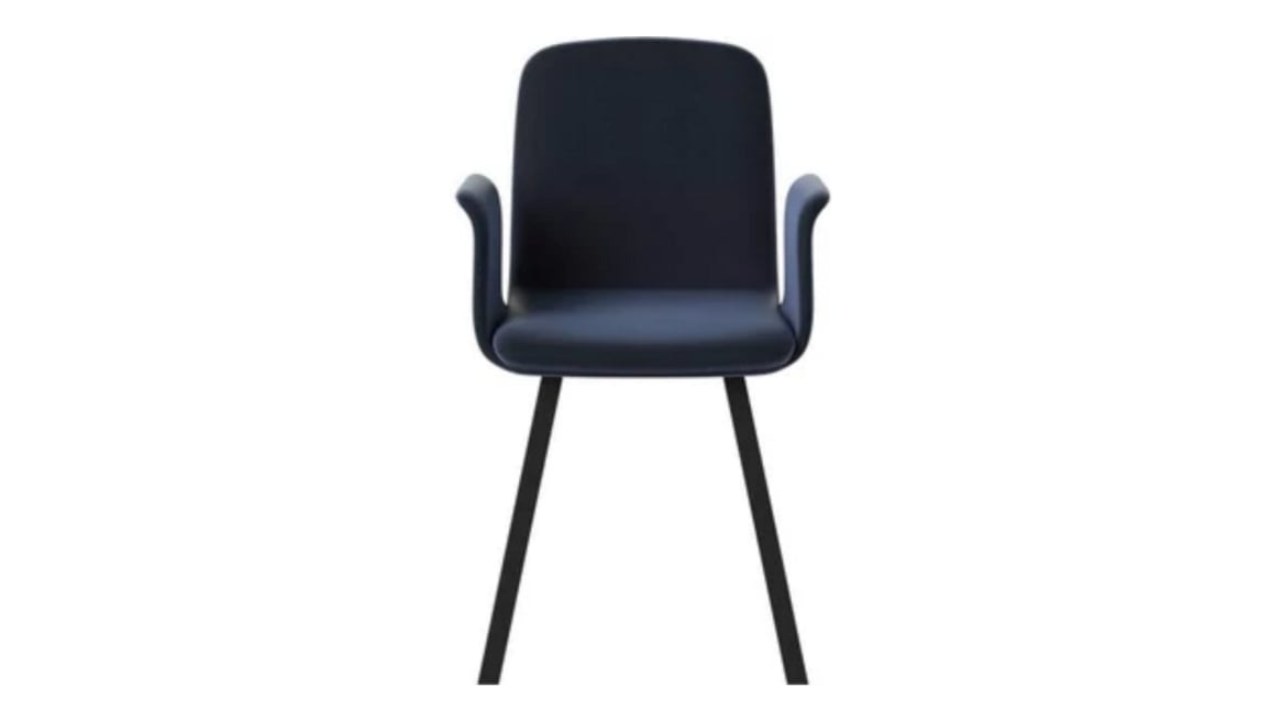 Palm Upholstered Dining Chair with Armrest
