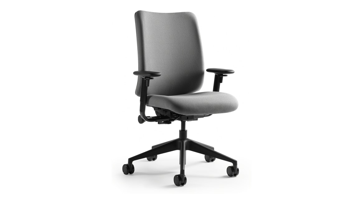Crew - Grey office chair with 5-star base