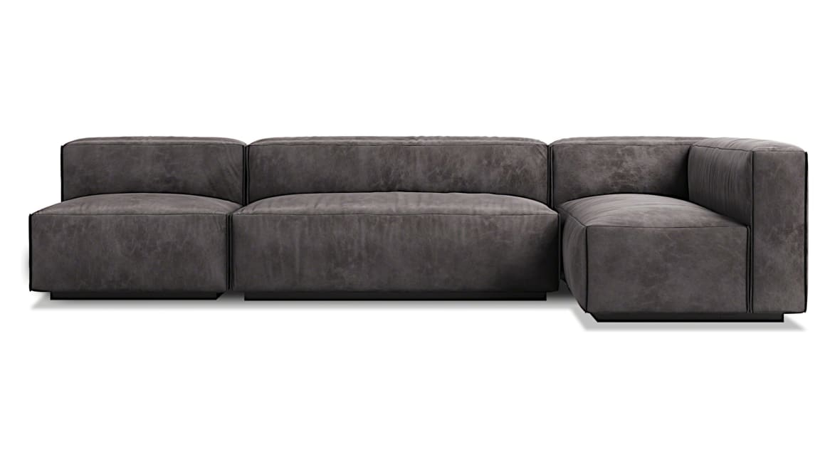 Cleon Leather Medium Sectional Sofa