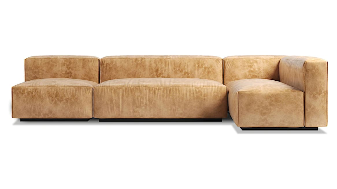 Cleon Leather Medium Sectional Sofa