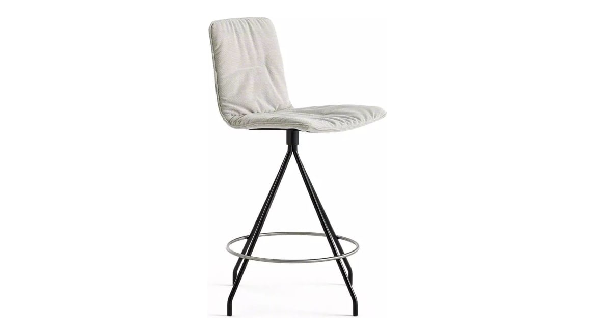 Klip Swivel Counter Stool with Upholstery