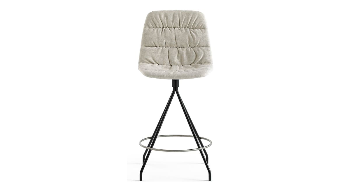 Maarten High Back Swivel Counter Stool with Upholstery