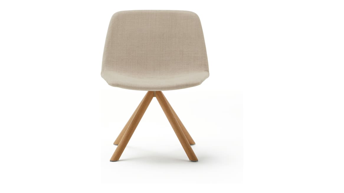 Maarten Swivel Wood Base Lounge Chair