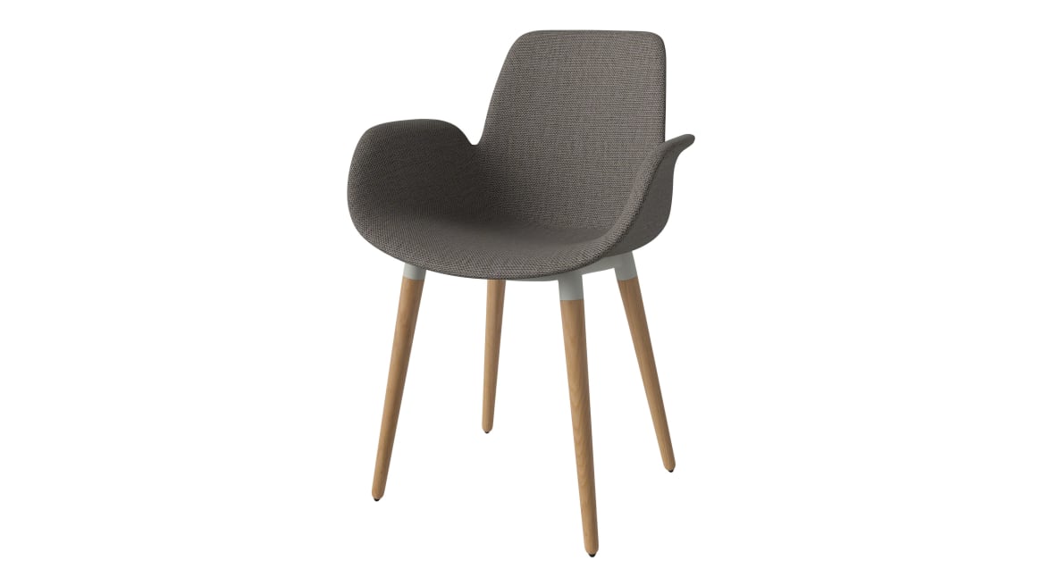 Seed Armchair-Upholstery/wood legs