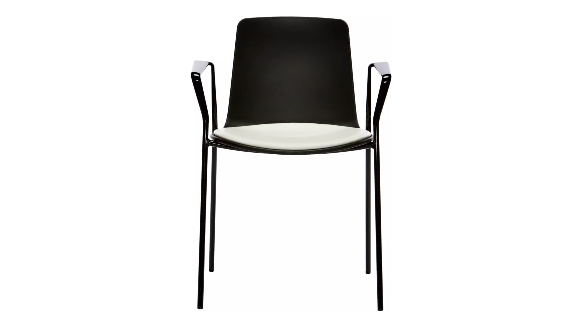 Aluminum Loop Arm Chair with Polypropylene Insert