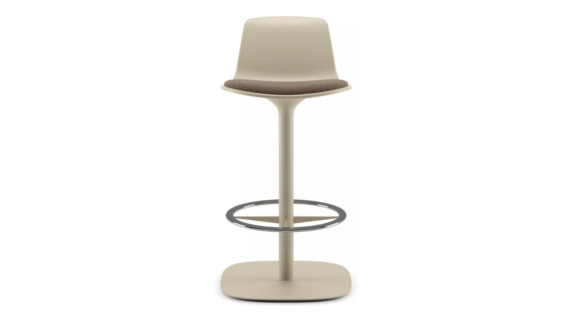 Enea Lottus Post Base Counter-Height Stool with Upholstered Insert