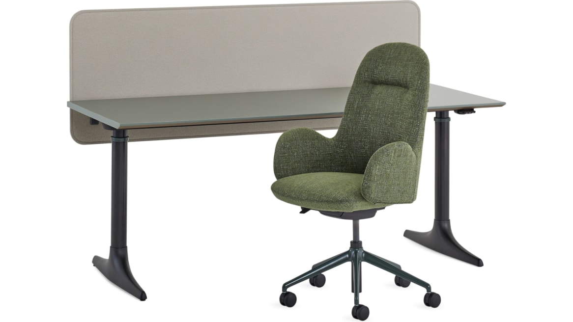 Sutton Height-Adjustable Desk Extended Height