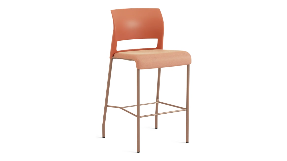 Move Stool with Upholstered Seat Cushion