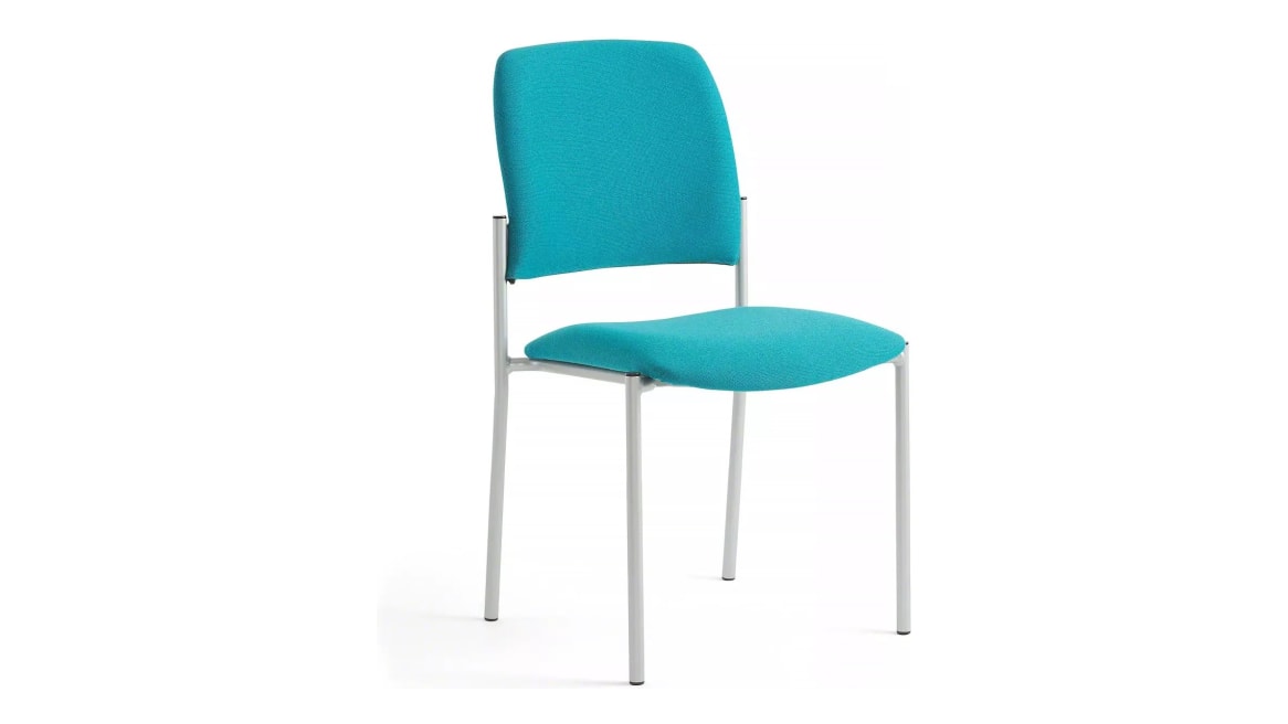 18"Wide Stacking Chair without Arms, with Upholstered Back