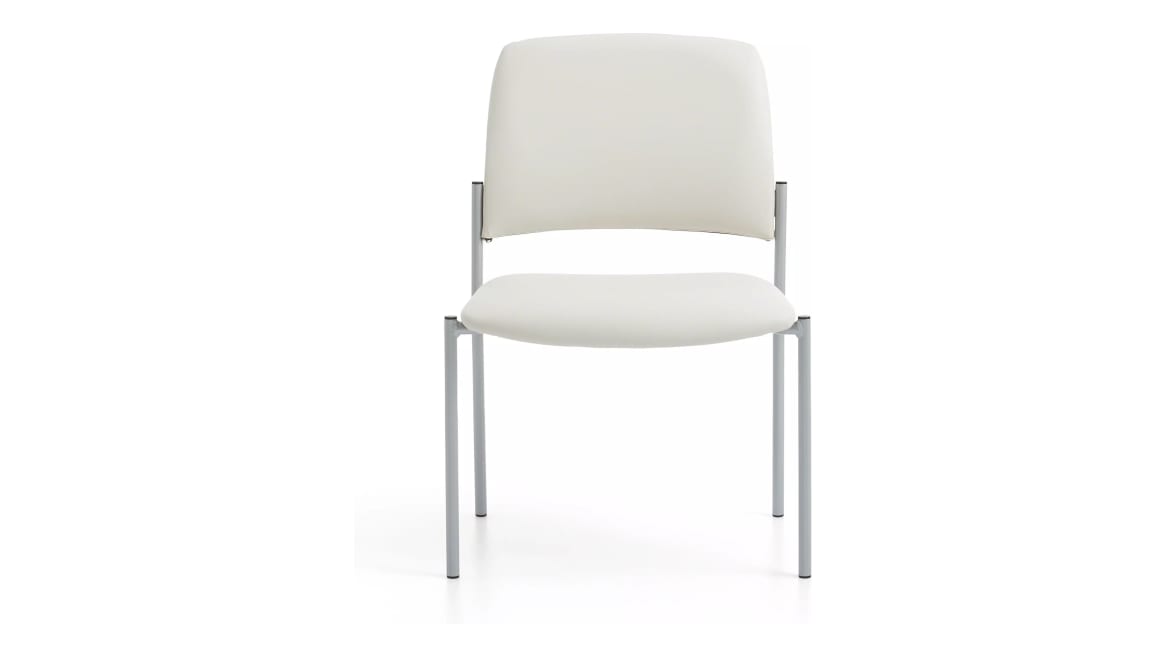 22" Wide Stacking Chair without Arms, with upholstered Back